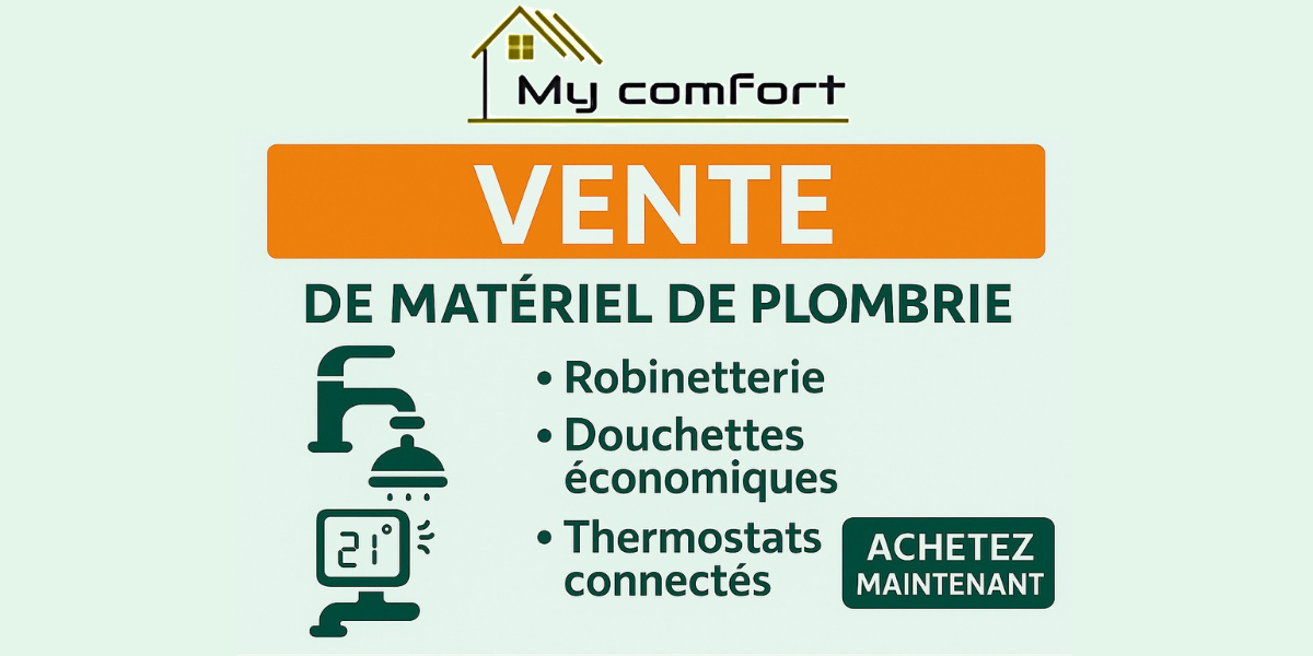 Produits de plomberie en vente sur la boutique en ligne MyComfort : robinets, douchettes, accessoires